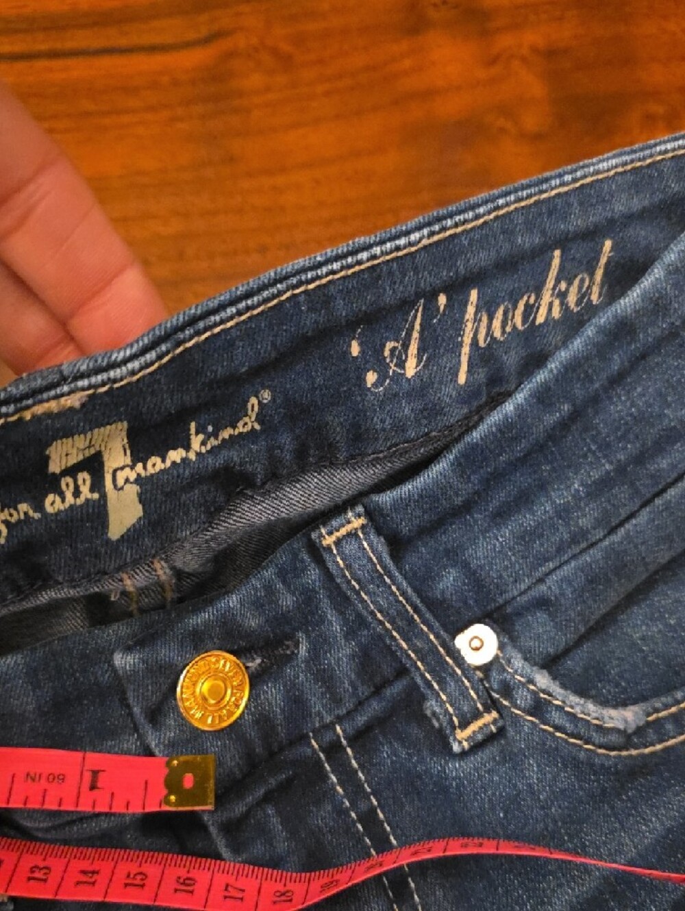 7 For All Mankind Women's Dark ✨️Indigo Bootcut Jeans✨️ FLARE✨️ - Picture 7 of 13